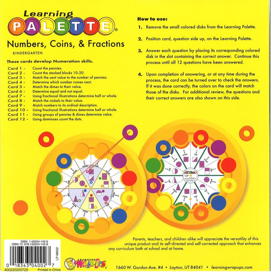 Kindergarten: Numbers, Coins & Fractions