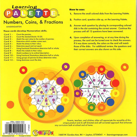 Kindergarten: Numbers, Coins & Fractions