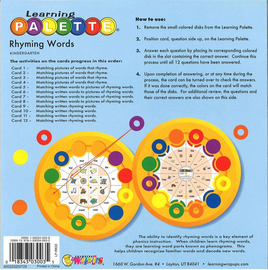 Kindergarten: Rhyming Words
