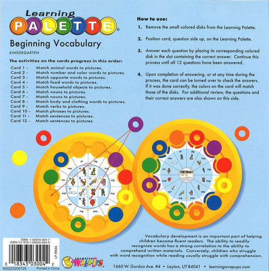 Kindergarten: Beginning Vocabulary